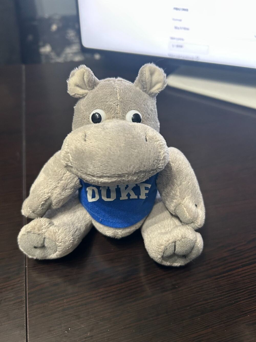Duke University Gray Plush 6in Blue Shirt Collegiate Toy